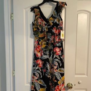 Alex Marie Tropical print crop leg jumpsuit